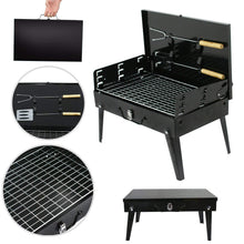 Load image into Gallery viewer, 125 Stainless Steel Briefcase Style Barbecue Grill Toaster (Medium, Black)