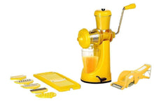 Load image into Gallery viewer, Your Brand Kitchen combo - Manual Juicer, 6 in 1 Slicer, Vegetables Cutter with Peeler and 6 Plastic Glasses