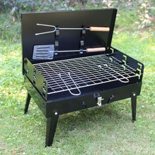 Load image into Gallery viewer, 125 Stainless Steel Briefcase Style Barbecue Grill Toaster (Medium, Black)