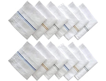 Load image into Gallery viewer, 595 Men's Cotton Handkerchief (White, 12 pcs)