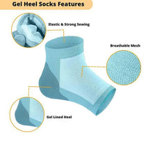 Load image into Gallery viewer, 343 Heel Pain Relief Silicone Gel Heel Socks (Multicolor)