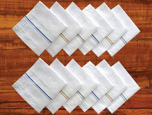 Load image into Gallery viewer, 595 Men's Cotton Handkerchief (White, 12 pcs)