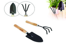 Load image into Gallery viewer, Your Brand Gardening Tools - Falcon Gloves, Flower Cutter/Scissor &amp; Garden Tool Wooden Handle (3pcs-Hand Cultivator, Small Trowel, Garden Fork)
