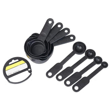Load image into Gallery viewer, 106 Plastic Measuring Cups and Spoons (8 Pcs, Black) (With Box)
