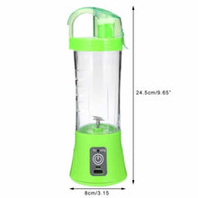 Load image into Gallery viewer, 0739 Portable Blender Juicer Cup USB Rechargeable Electric Automatic Vegetable Juicer Cup Lemon Orange Maker Mixer Bottle Drop 380ml

