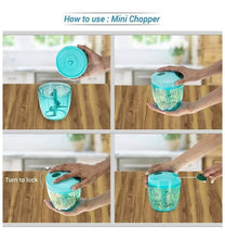 Load image into Gallery viewer, 0065 Manual Stainless Steel Compact Extra Sharp Hand Held Vegetable Chopper/Slicer with 5 Blades
