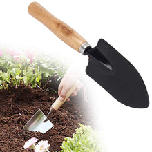 Load image into Gallery viewer, DeoDap Gardening Tools - Falcon Gloves, Flower Cutter/Scissor &amp; Garden Tool Wooden Handle (3pcs-Hand Cultivator, Small Trowel, Garden Fork)

