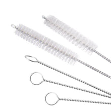Load image into Gallery viewer, Your Brand Food Grade Silicone Straws(4pc), Stainless Steel Straws(4pc) &amp; Straw Cleaning Brush(2pc)

