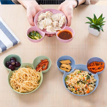 Load image into Gallery viewer, 863 Unbreakable Mickey Shaped Kids/Snack Serving Sectioned Plates (Assorted Colors) (Pack of 1)
