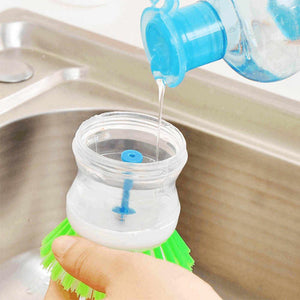 159 Plastic Wash Basin Brush Cleaner with Liquid Soap Dispenser (Multi –  maviyu4.com