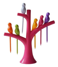 Load image into Gallery viewer, Your Brand Plastic Fancy Bird Cutlery Fork Set with Stand for Kids - Pack of 2

