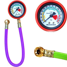 Load image into Gallery viewer, Your Brand Vehicle Tools - Heavy Steel Body Foot Pump, Tyre Puncture Plug Repair Kit with Tyre Air Pressure Gauge Hose (3pcs)
